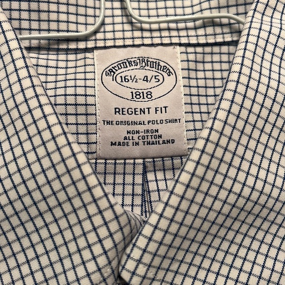 Brooks Brothers size large (16 1/2 -4/5) blue/white button-down shirt. - Picture 2 of 2